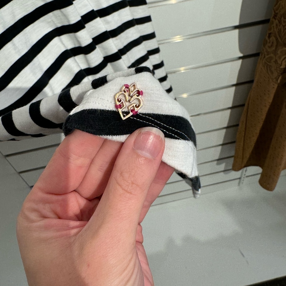 Hatley Black and Pink Striped Mini Dress - Picture 8 of 8